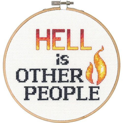 Hell Is Other People Cross Stitch Kit