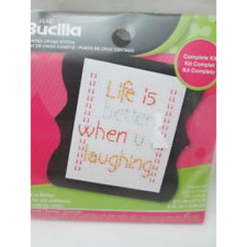 Bucilla Cross Stitch Kits Life Is Better  When Ur Laughing