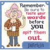 Aunty Acid Taste Your Words  Counted Cross Stitch Kit 8"X8"