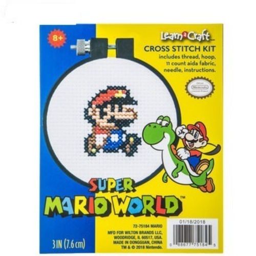 Mario Learn A Craft Cross Stitch Kit