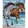 Horses On The Shore Diamond Painting square