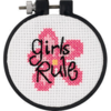 Girls Rule Cross Stitch Kit