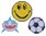 Facet Art Sticker Kit Assorted Smile 3/Pkg